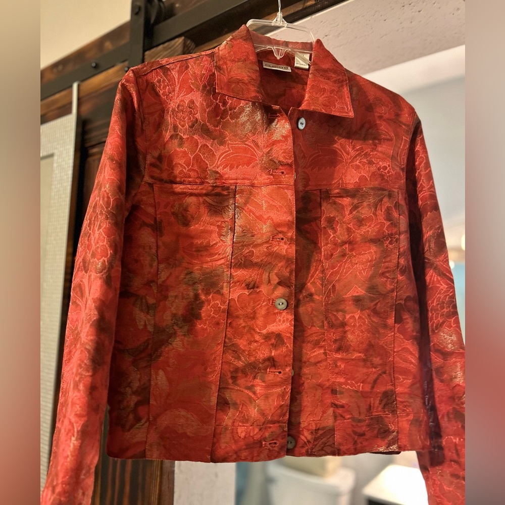 Chico's Red Blazer with Tailored Silhouette
